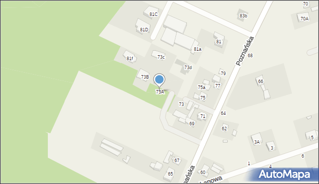 Kicin, Poznańska, 73A, mapa Kicin