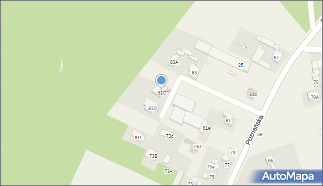 Kicin, Poznańska, 81C, mapa Kicin