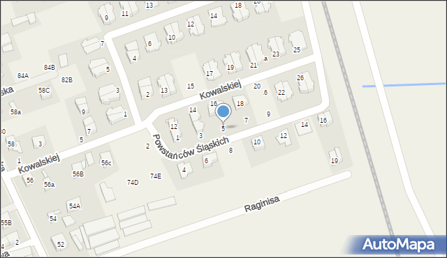 Kiekrz, Powstańców Śląskich, 5, mapa Kiekrz