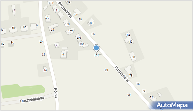 Kiekrz, Poznańska, 101, mapa Kiekrz