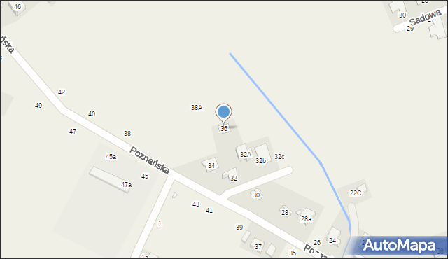 Kiekrz, Poznańska, 36, mapa Kiekrz