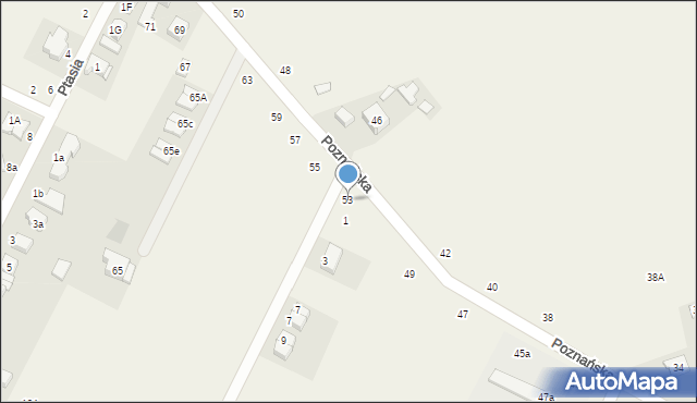 Kiekrz, Poznańska, 53, mapa Kiekrz