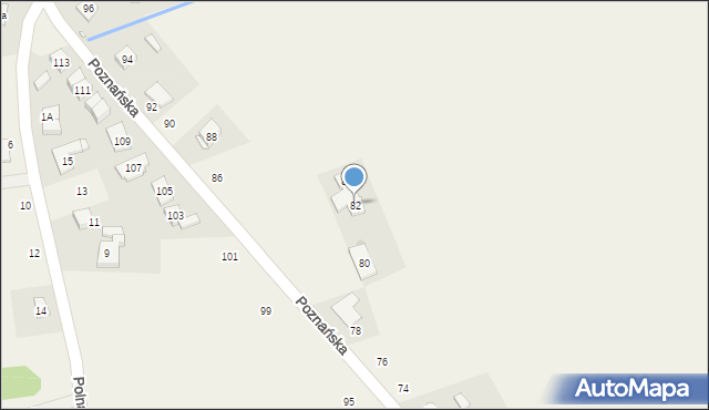 Kiekrz, Poznańska, 82, mapa Kiekrz