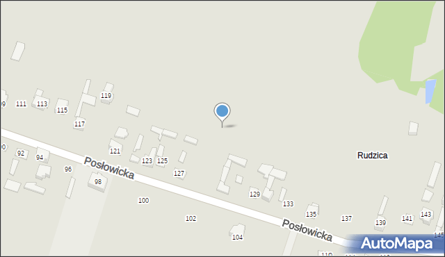 Kielce, Posłowicka, 127g, mapa Kielc