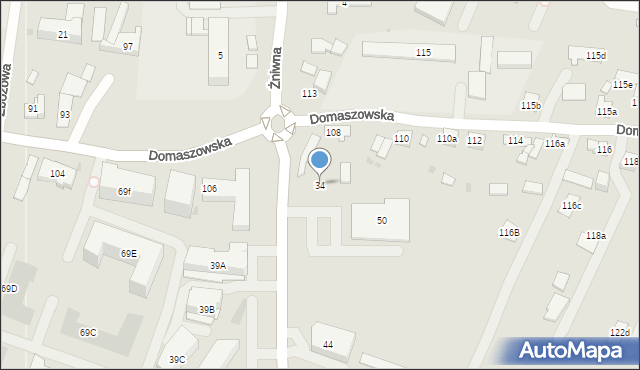 Kielce, Poleska, 34, mapa Kielc