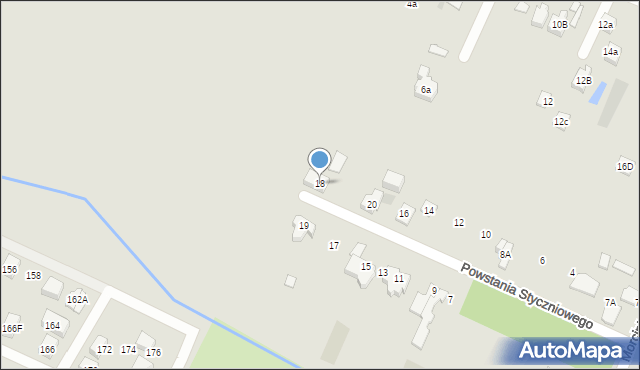 Kielce, Powstania Styczniowego, 18, mapa Kielc