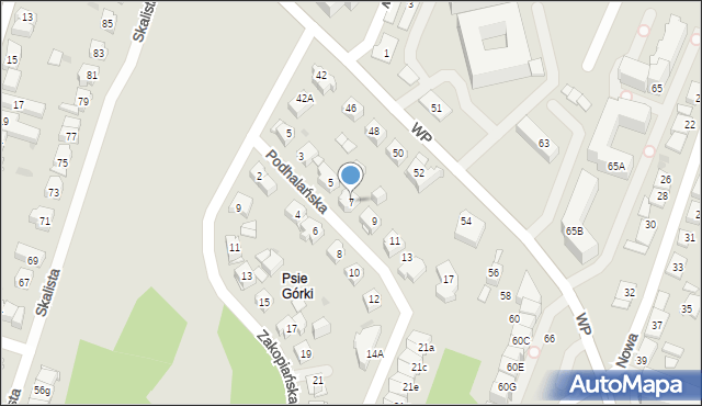 Kielce, Podhalańska, 7, mapa Kielc