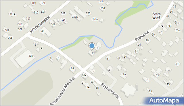 Kielce, Północna, 3, mapa Kielc