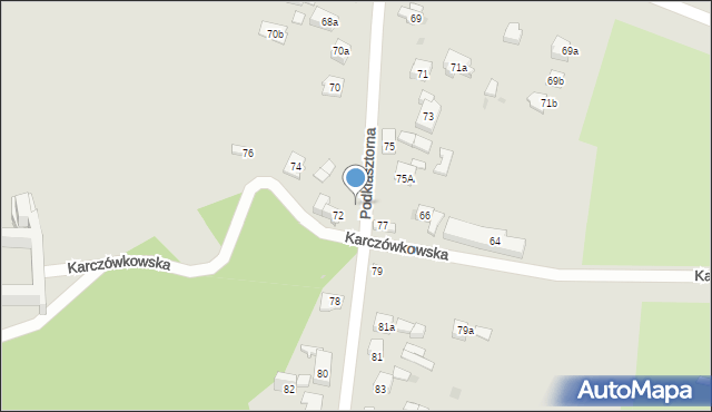 Kielce, Podklasztorna, 76, mapa Kielc