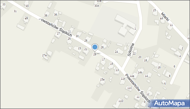 Kielcza, Powstańców Śląskich, 19, mapa Kielcza