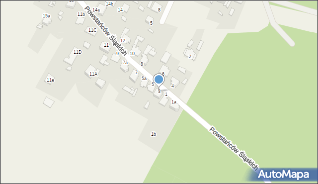 Kielcza, Powstańców Śląskich, 3, mapa Kielcza