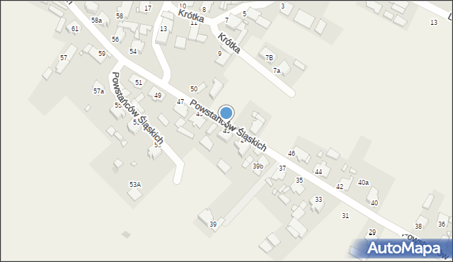 Kielcza, Powstańców Śląskich, 43, mapa Kielcza