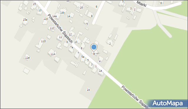 Kielcza, Powstańców Śląskich, 6, mapa Kielcza