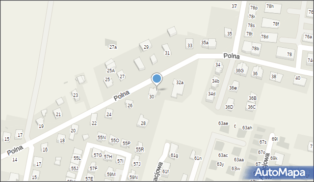 Kiełczów, Polna, 32, mapa Kiełczów