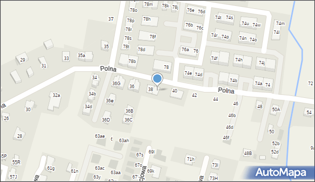 Kiełczów, Polna, 38a, mapa Kiełczów