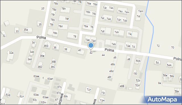 Kiełczów, Polna, 42, mapa Kiełczów