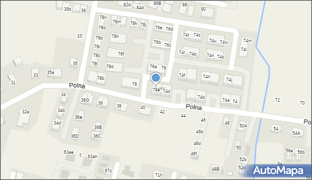 Kiełczów, Polna, 74e, mapa Kiełczów