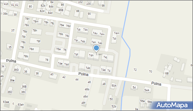 Kiełczów, Polna, 74i, mapa Kiełczów