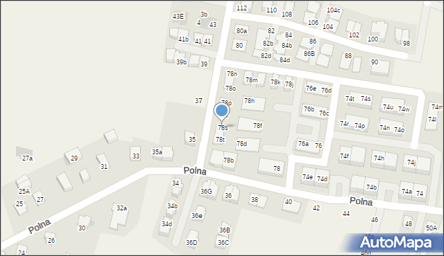 Kiełczów, Polna, 78s, mapa Kiełczów