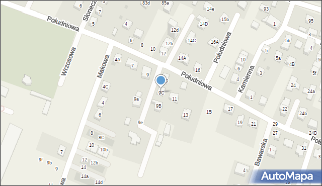 Kiełczów, Południowa, 9C, mapa Kiełczów