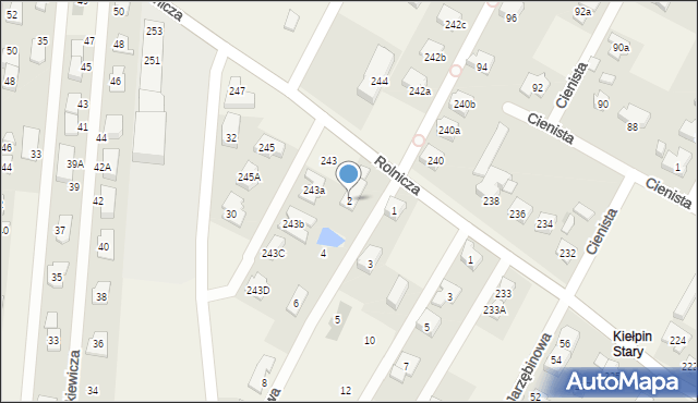 Kiełpin, Porzeczkowa, 2, mapa Kiełpin