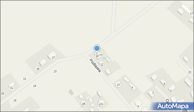 Kiełpino, Podlaska, 14, mapa Kiełpino