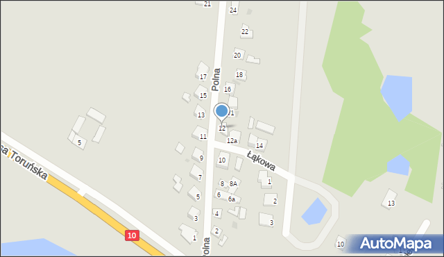 Kikół, Polna, 12, mapa Kikół