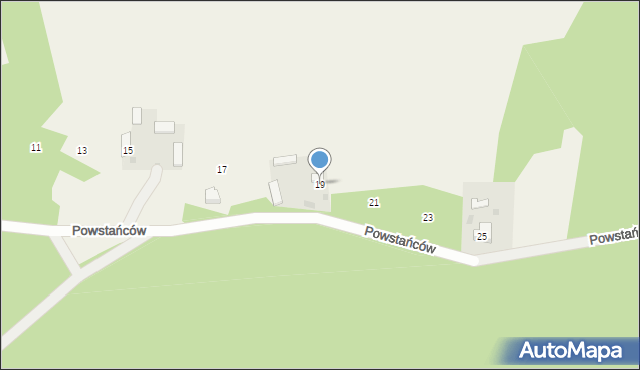 Kiścinne, Powstańców, 19, mapa Kiścinne