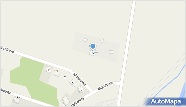 Kiszkowo, Pobiedziska, 1e, mapa Kiszkowo