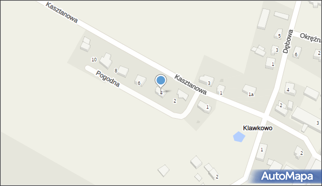 Klawkowo, Pogodna, 4, mapa Klawkowo