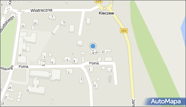 Kleczew, Polna, 8, mapa Kleczew