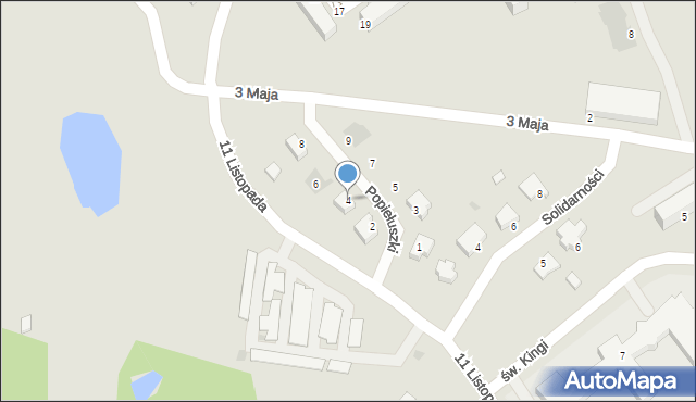 Kleczew, Popiełuszki Jerzego, bł. ks., 4, mapa Kleczew