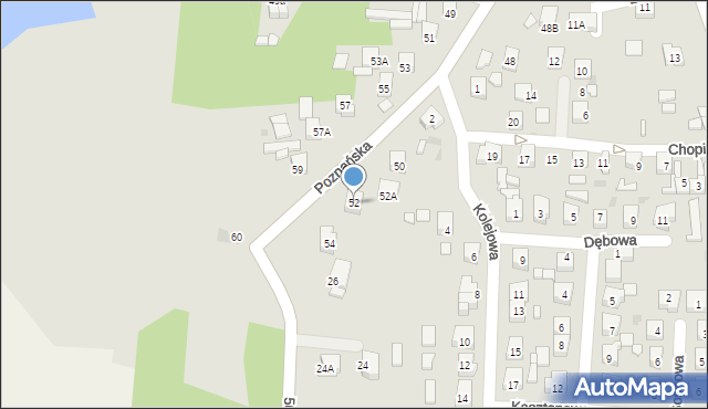 Kleczew, Poznańska, 52, mapa Kleczew