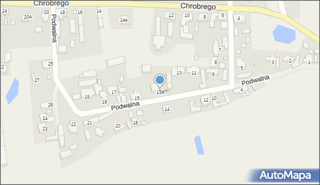 Klenica, Podwalna, 13A, mapa Klenica
