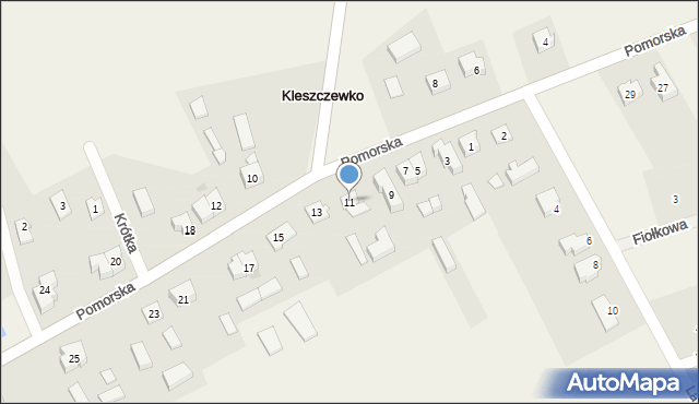Kleszczewko, Pomorska, 11, mapa Kleszczewko
