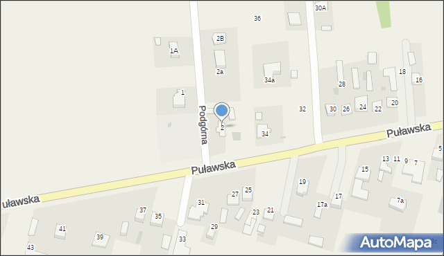 Klikawa, Podgórna, 2, mapa Klikawa