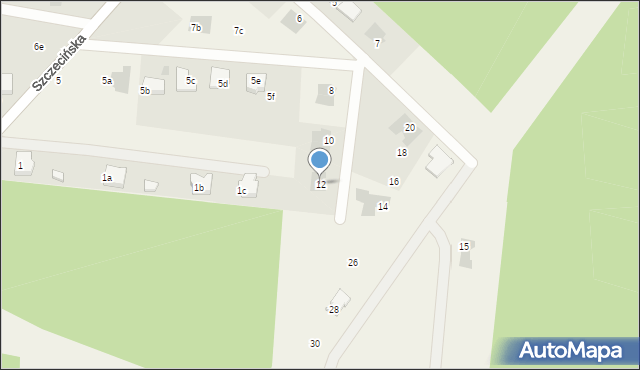 Kliniska Wielkie, Pod Lasem, 12, mapa Kliniska Wielkie