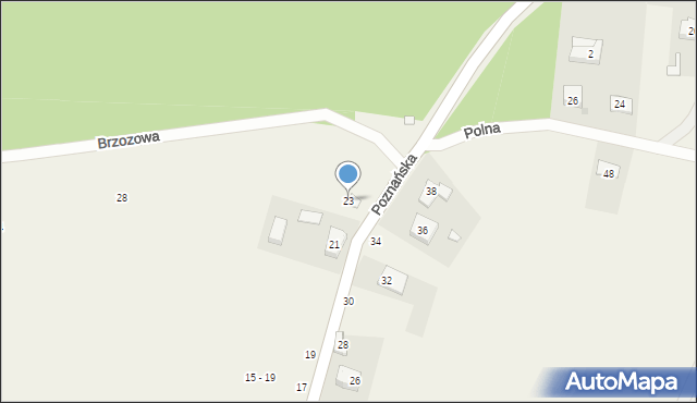 Kliny, Poznańska, 23, mapa Kliny
