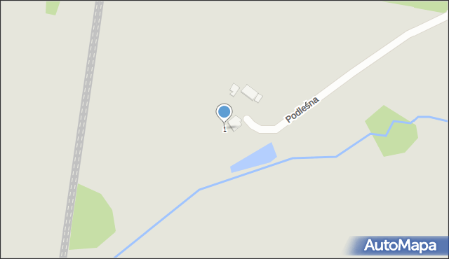 Kłobuck, Podleśna, 1, mapa Kłobuck