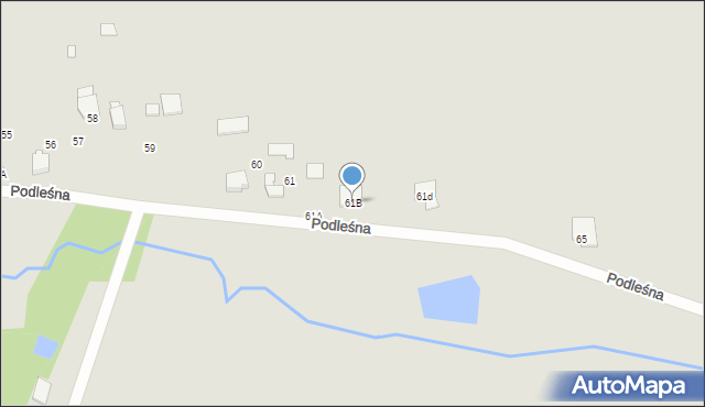 Kłobuck, Podleśna, 61B, mapa Kłobuck