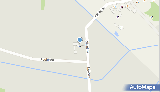 Kłobuck, Podleśna, 69, mapa Kłobuck