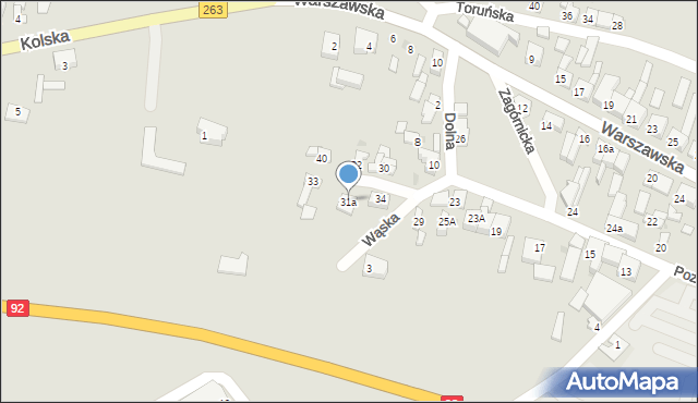 Kłodawa, Poznańska, 31a, mapa Kłodawa