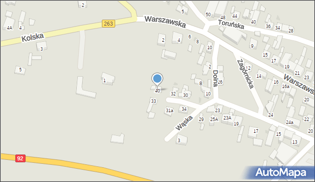 Kłodawa, Poznańska, 40, mapa Kłodawa