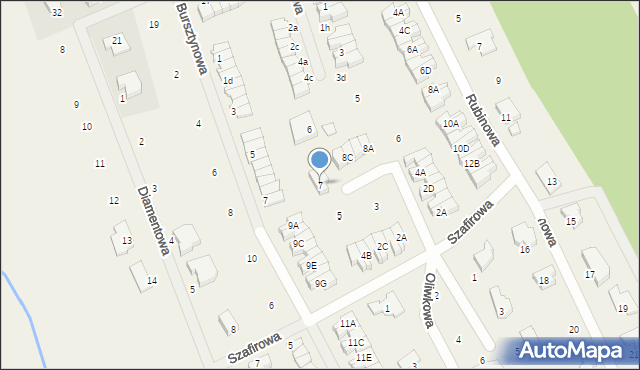 Kłodawa, Pomarańczowa, 7, mapa Kłodawa