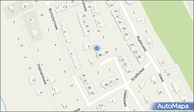 Kłodawa, Pomarańczowa, 8D, mapa Kłodawa