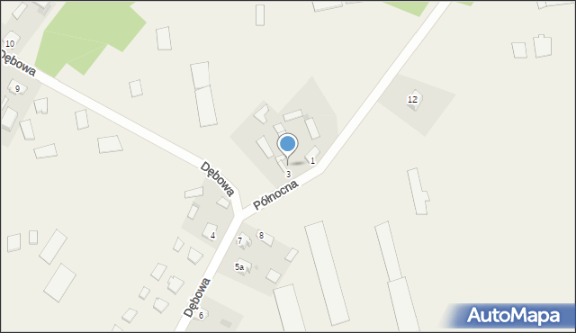 Kłomnice, Północna, 3, mapa Kłomnice