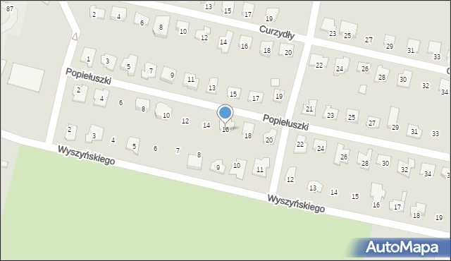 Kluczbork, Popiełuszki Jerzego, bł. ks., 16, mapa Kluczbork