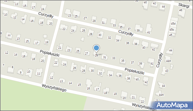 Kluczbork, Popiełuszki Jerzego, bł. ks., 29, mapa Kluczbork