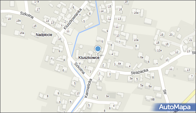 Kluszkowce, Podhalańska, 1, mapa Kluszkowce