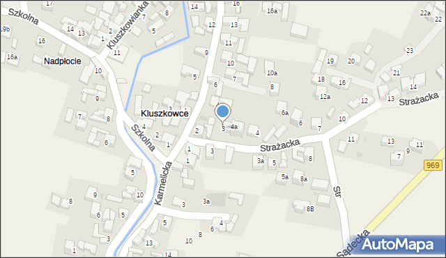 Kluszkowce, Podhalańska, 3, mapa Kluszkowce